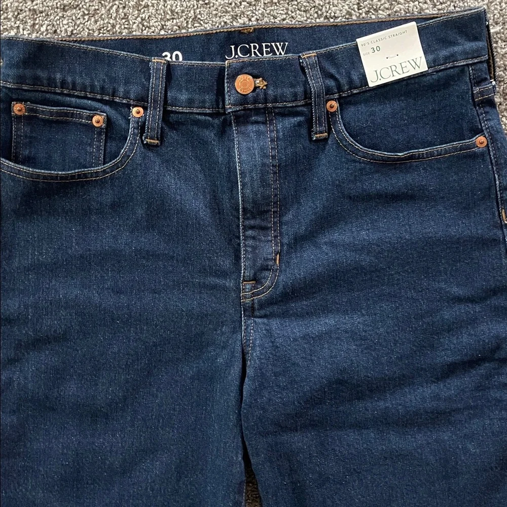 NWT! J. Crew 90s Classic Straight Leg Jeans sz30 in dark wash - Picture 3 of 14